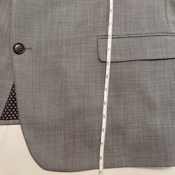 Chaps Ralph Lauren Blazer Sports Suit Coat Size 52R Solid Grey - Picture 11 of 13